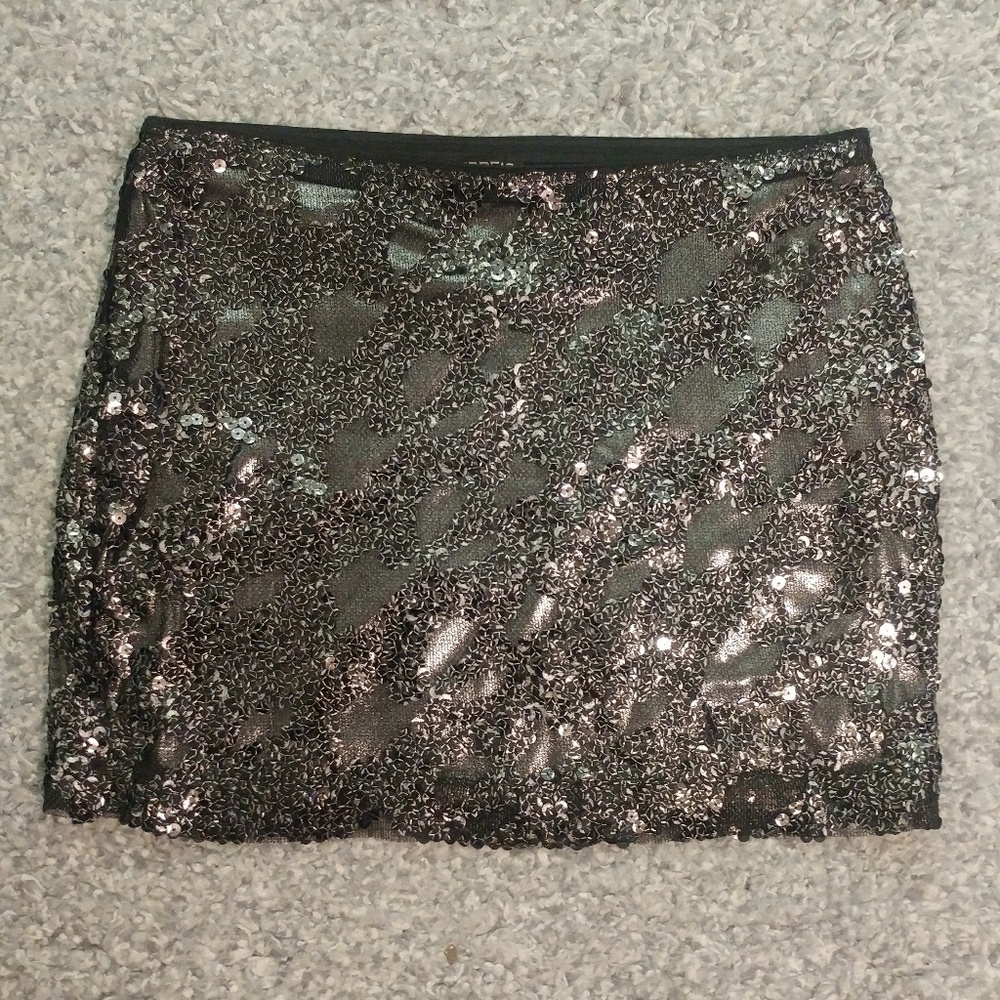Metallic Sequin Skirt